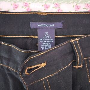 Westbound Women's Dark Jeans with Contrast Stitching